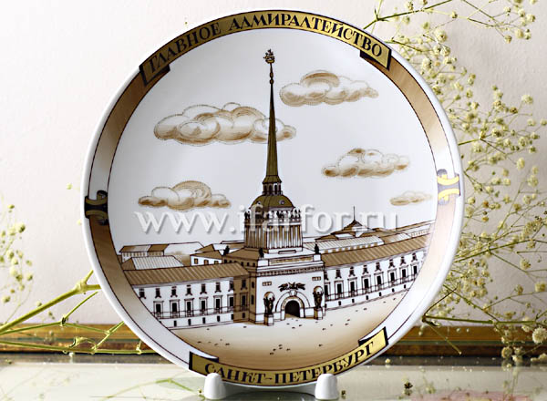 Plate decor. The Admiralty tower