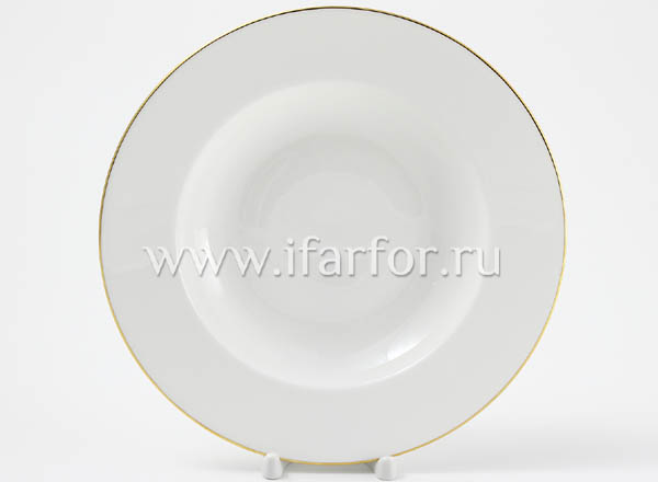 Plate deep Gold ribbon