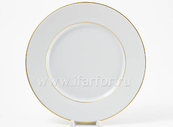 Plate shallow Gold ribbon