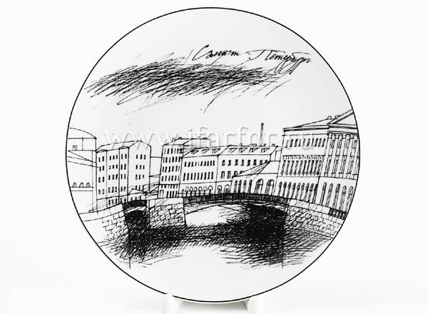 Plate decor. SPb. Three bridges