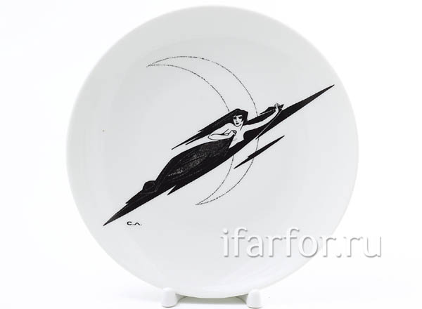 Plate decor. Night. Pushkin