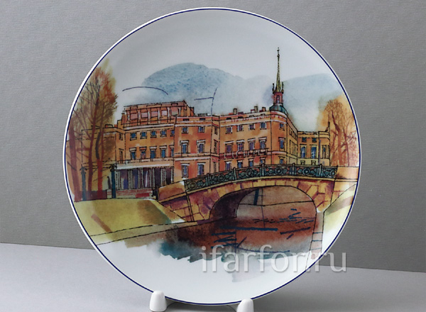 Plate decorative St.Petersburg.Nizhney-Lebyazhy Bridge