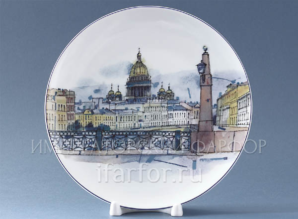 Plate decorative St.Petersburg.Potseluev Bridge