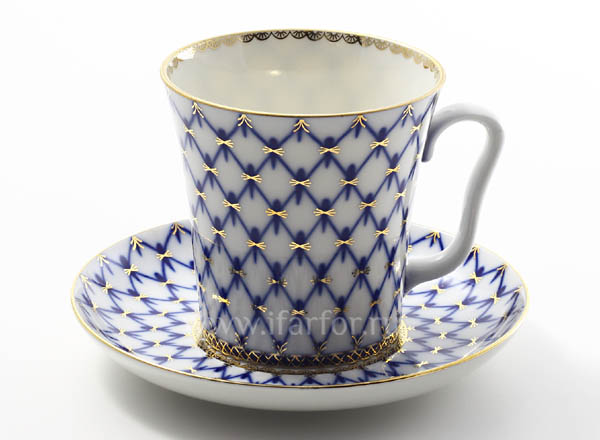 Mug and saucer Cobalt net Leningrad