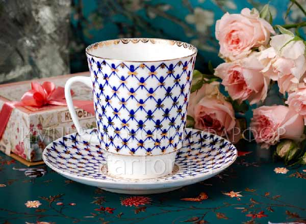 Cup and saucer Coffee Cobalt net May