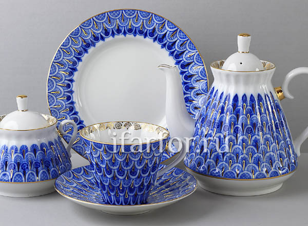 Сервиз чайный Незабудка (м.р.) 6/20 Лучистая