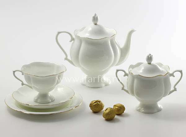 Tea Set Gold ribbon 6/20 Natasha