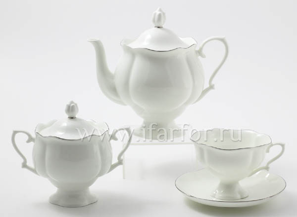 Tea Set Platinum ribbon 6/14 Natasha