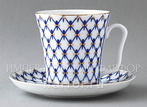 Mug and saucer Cobalt net Leningrad