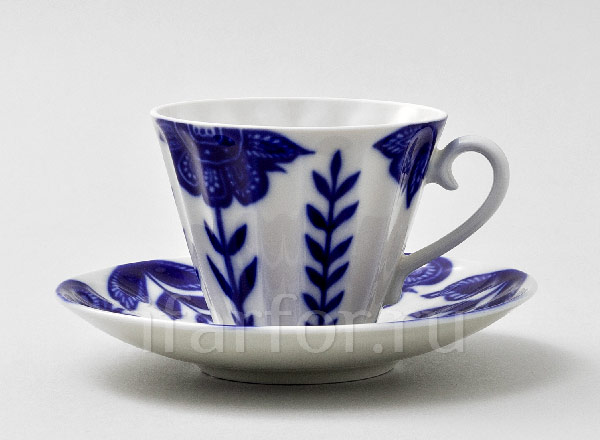 Cup and saucer tea Summer evening Radial