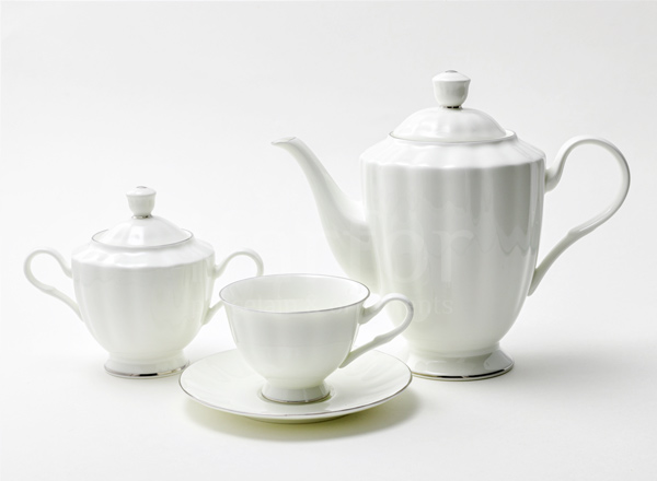 Tea Set Platinum ribbon 6/14 Bliss