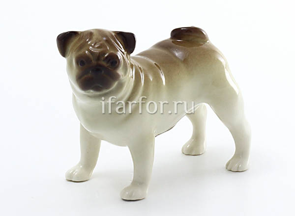 Sculpture Standing pug-dog Archie