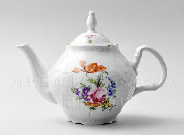 Teapot brewing Bernadotte Meissen bouquet Bernadotte