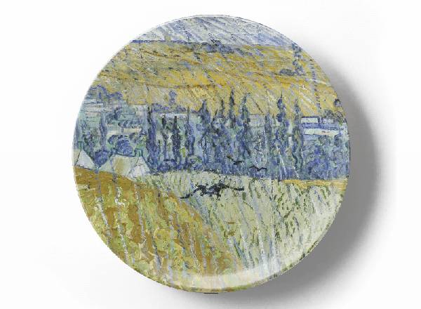 Декоративная тарелка Винсент Ван Гог Овер под дождем