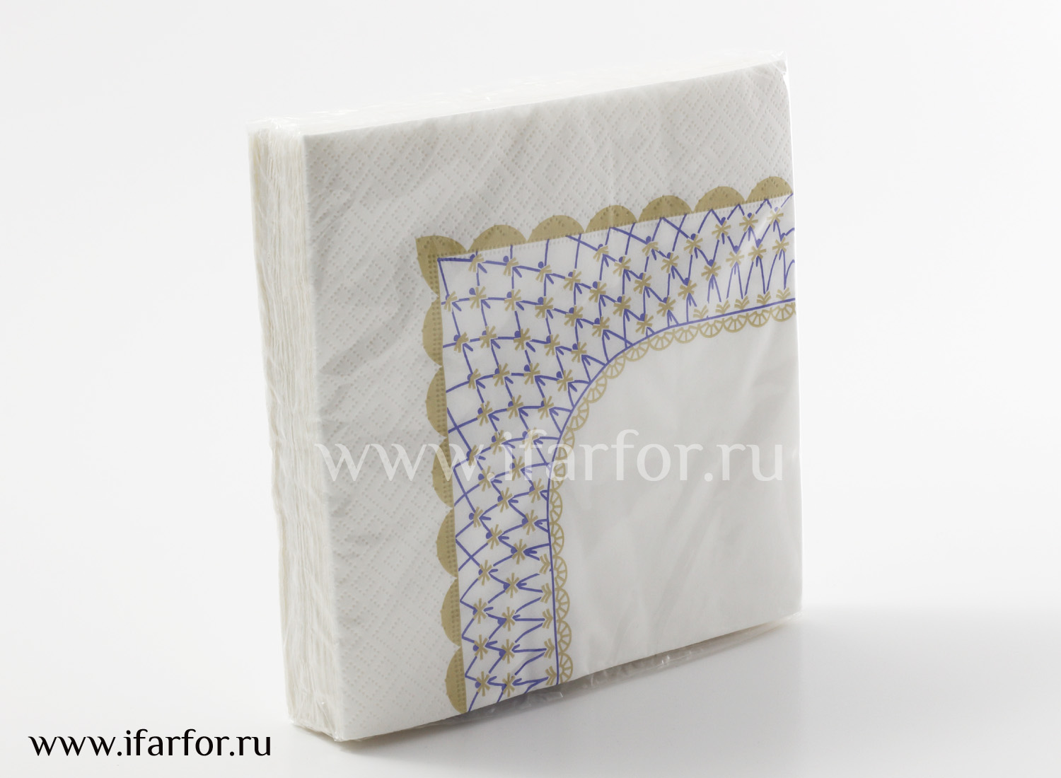 Набор салфеток бумажных 33*3*020  Кобальтовая сетка