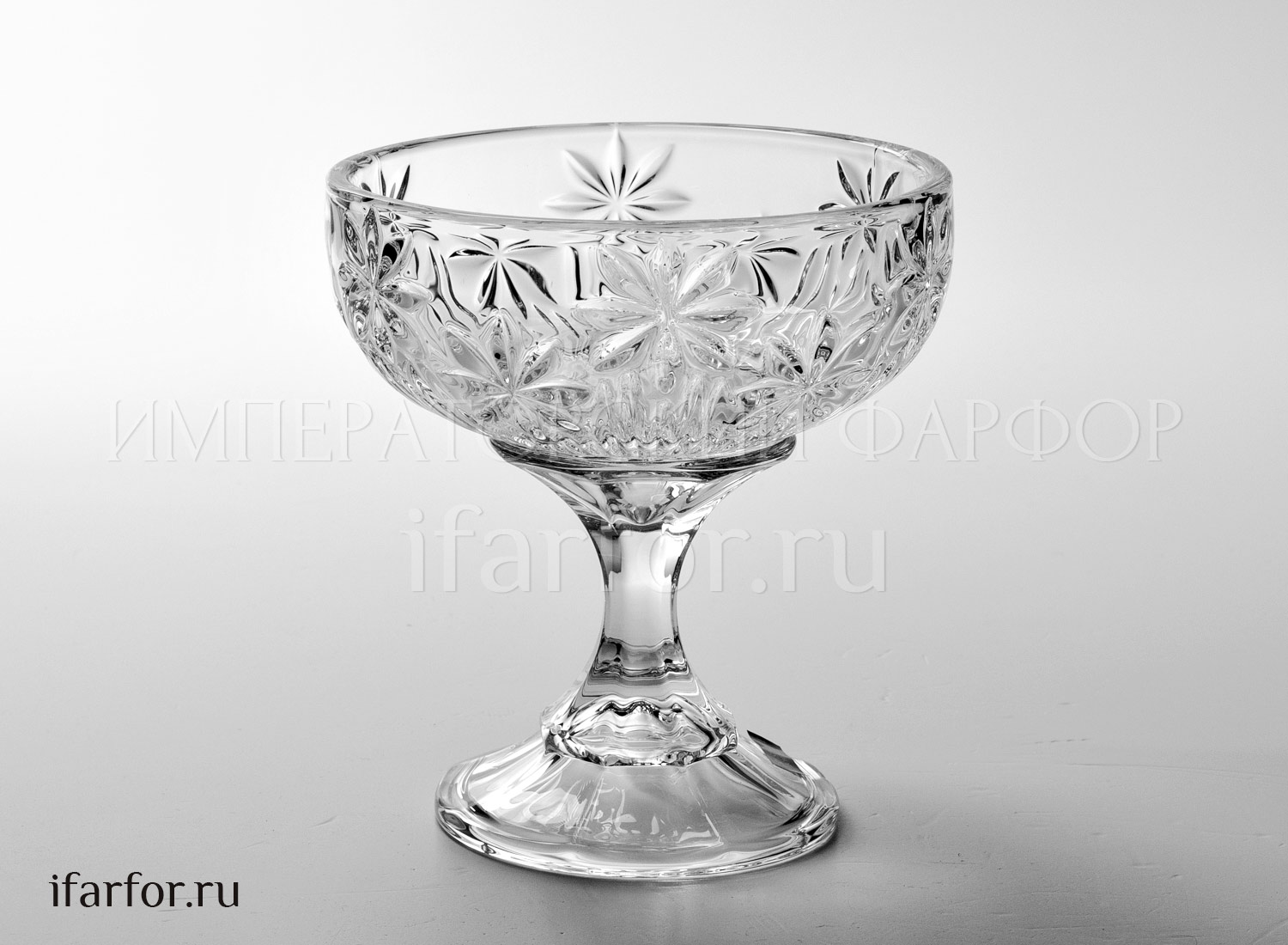 Ваза для конфет на ножке «Perseus-nova» Форма: Crystalite Bohemia. Хрустальное стекло. 140 x 150 мм.