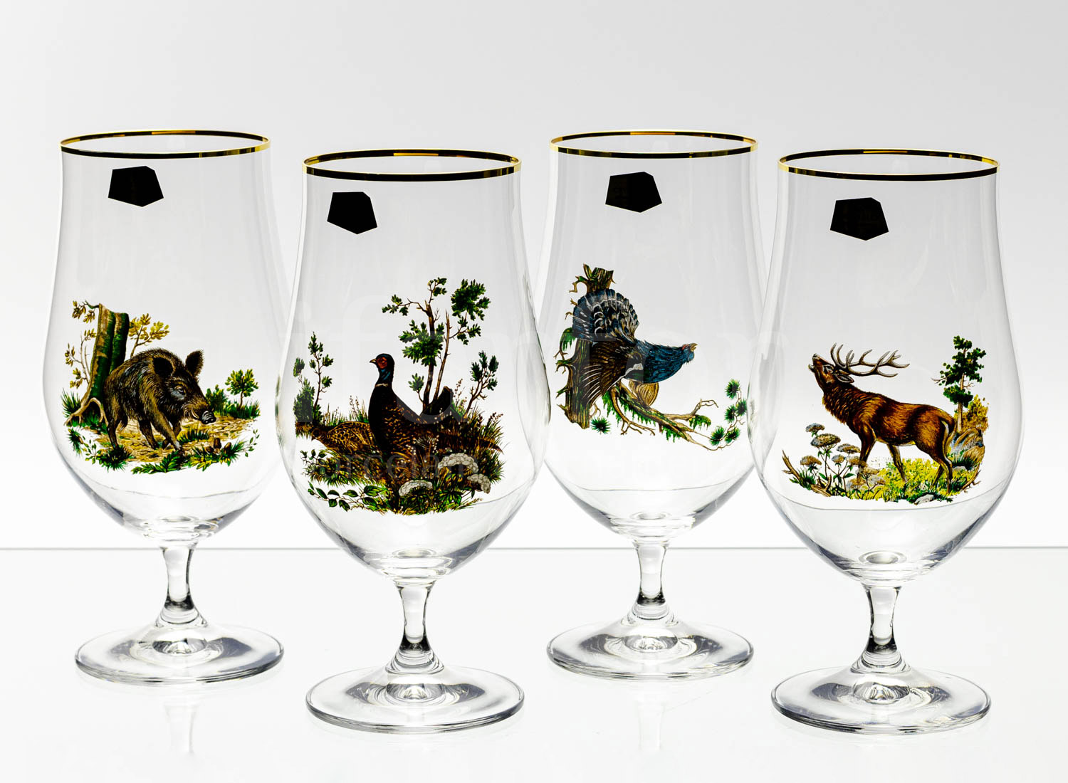 Набор бокалов для пива «Beercraft Охота» 4/4 Форма: Crystalex. Хрустальное стекло. 550 мл.