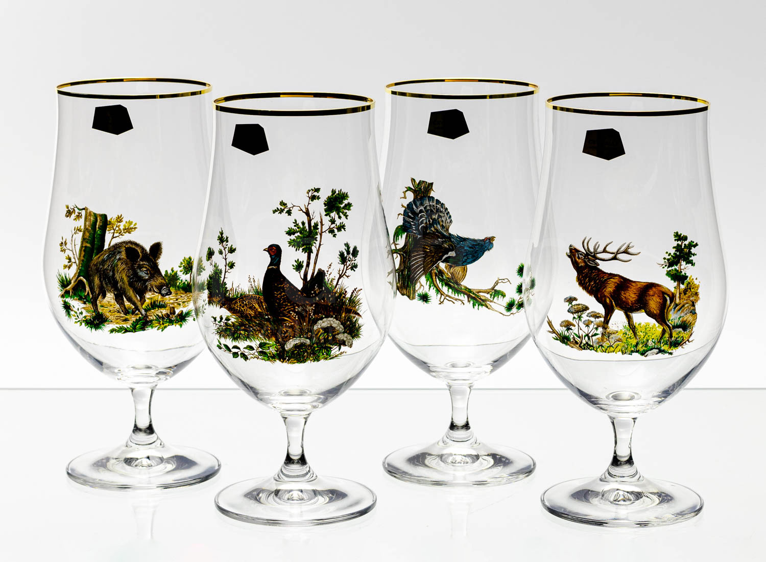 Набор бокалов для пива «Beercraft Охота» 4/4 Форма: Crystalex. Хрустальное стекло. 550 мл.