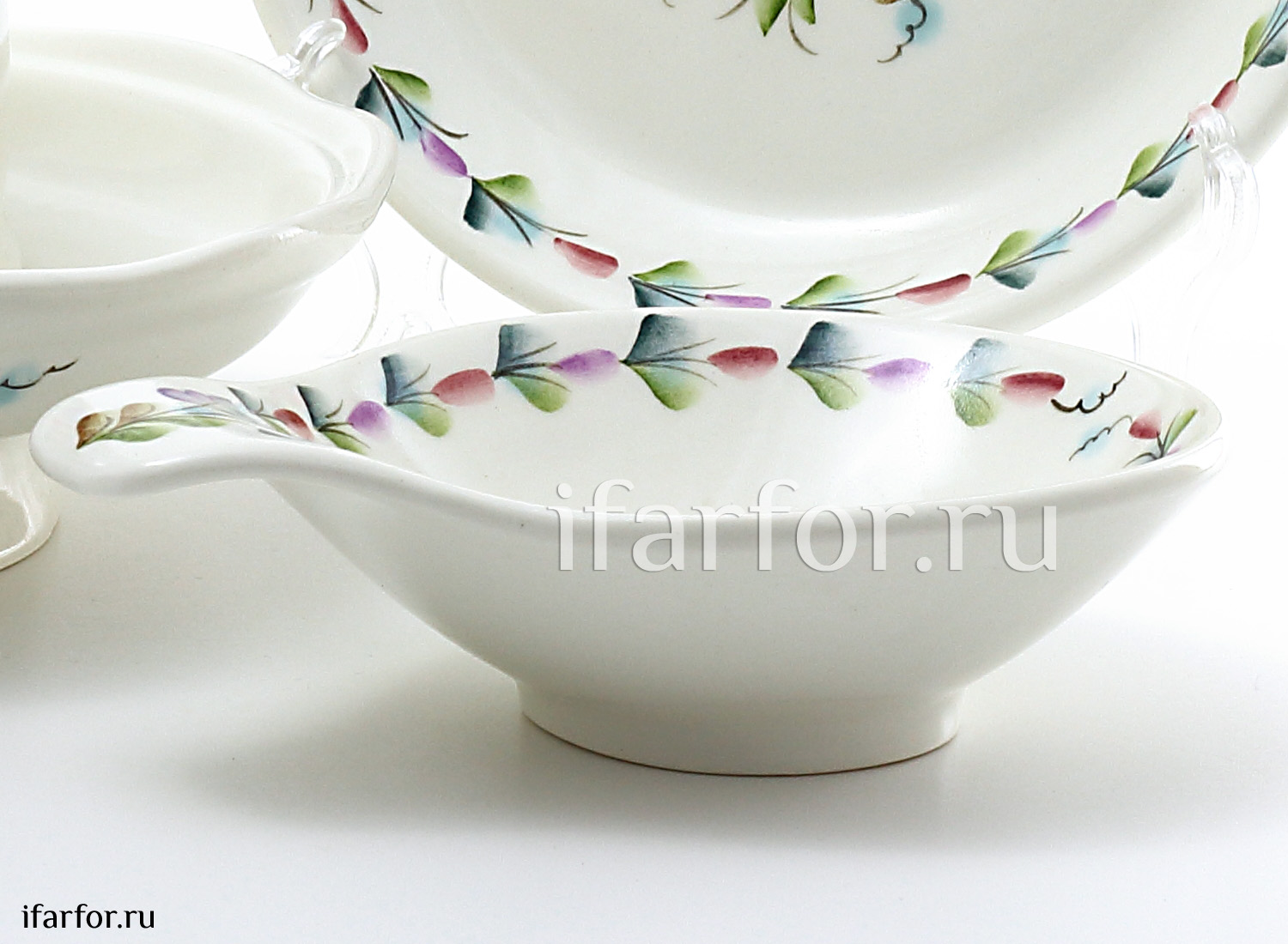 Розетка с ручкой «Воскресенье» Керамика. 120 x 155 x 40 мм.