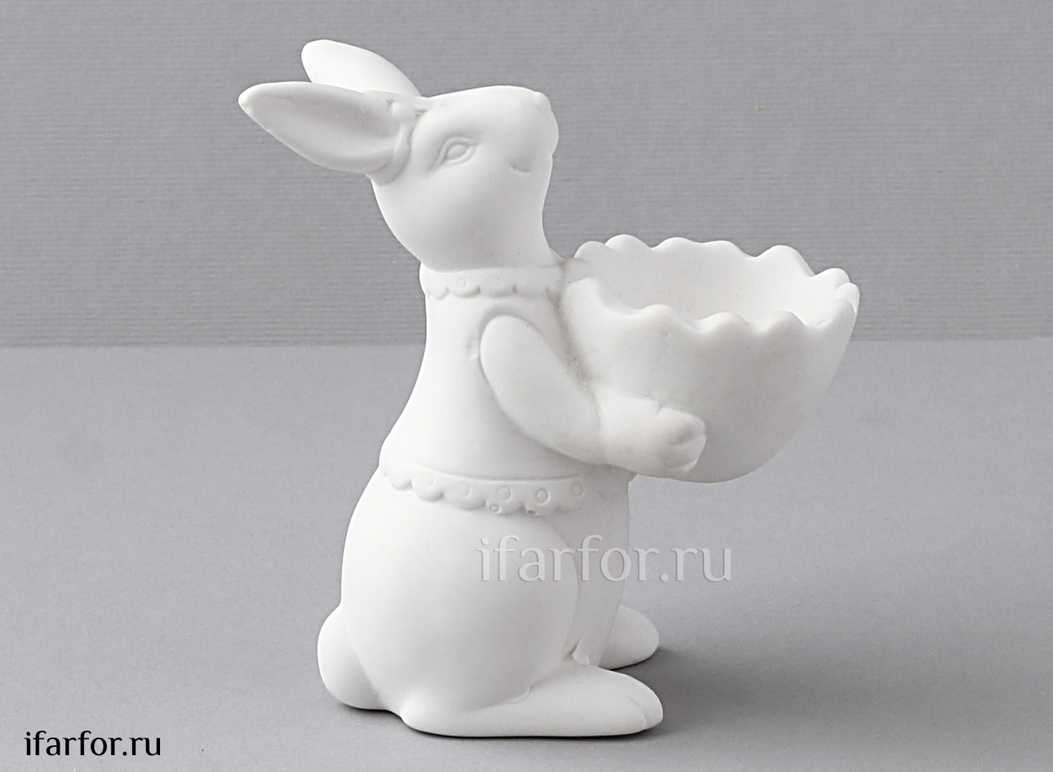 Подставка для яйца «Кролик» Форма: Кролик. Бисквитный фарфор. 100 x 103 мм.