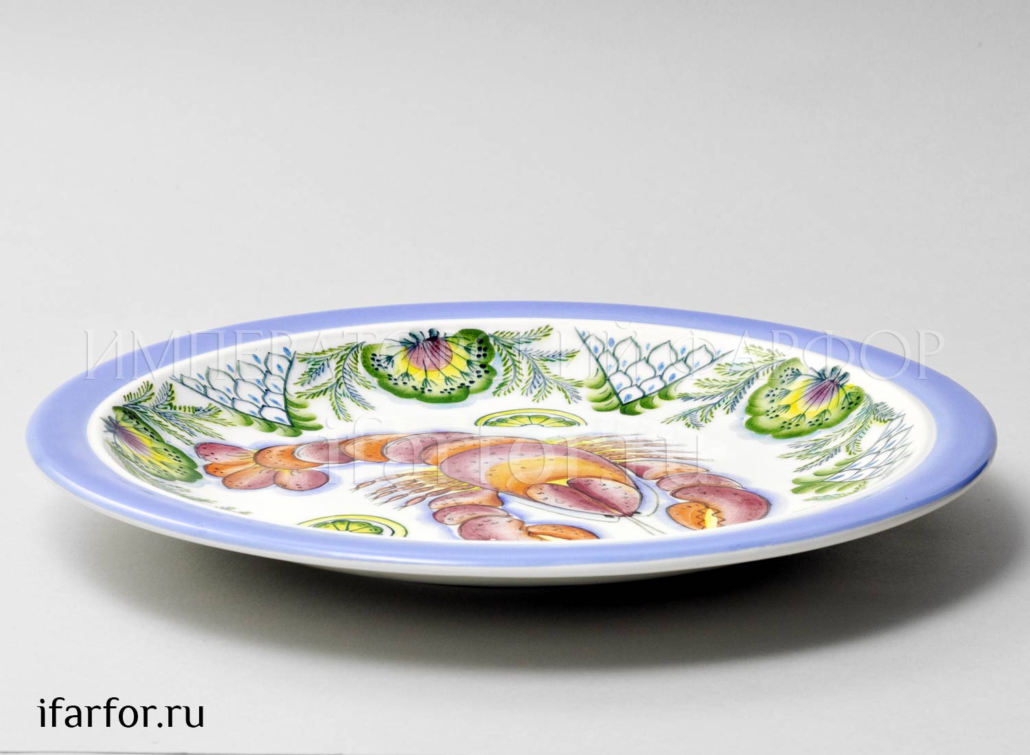 Блюдо «Край Донской (раки)» Керамика. 310 мм.