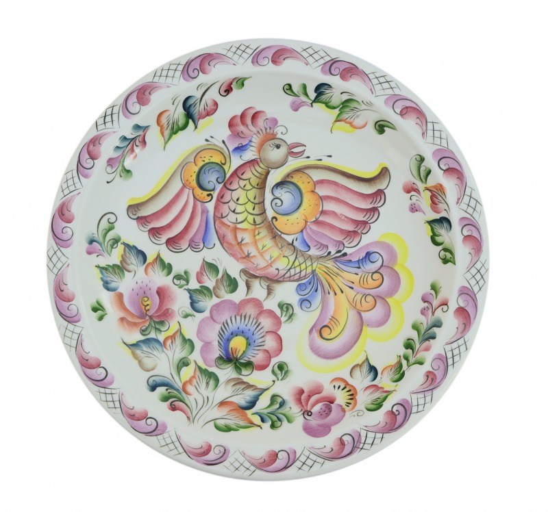 Блюдо «Край донской (вар.птица)» Керамика. 310 мм.