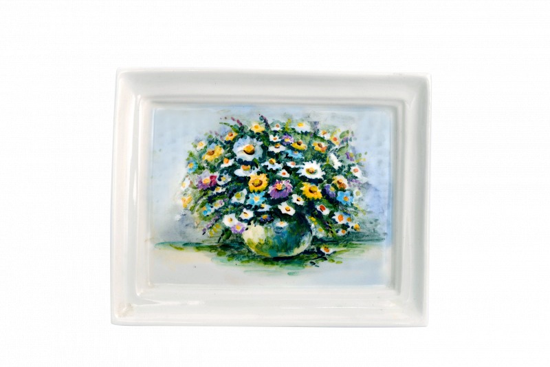 Плакетка «Отчий дом (букет)» Керамика. 145 x 20 мм.