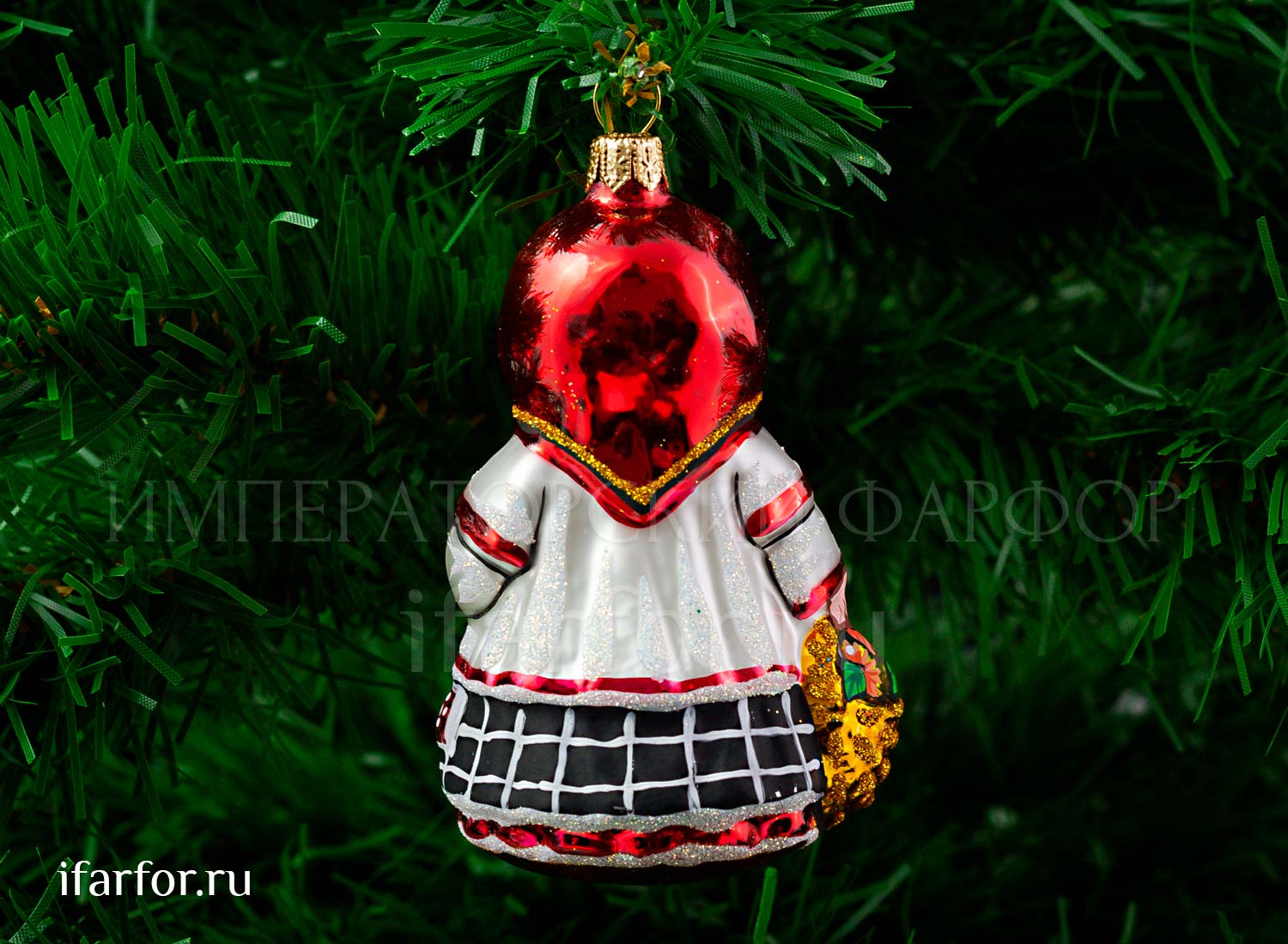 Елочная игрушка «Девочка Осень» Форма: Девочка Осень. Стекло. 95 мм.