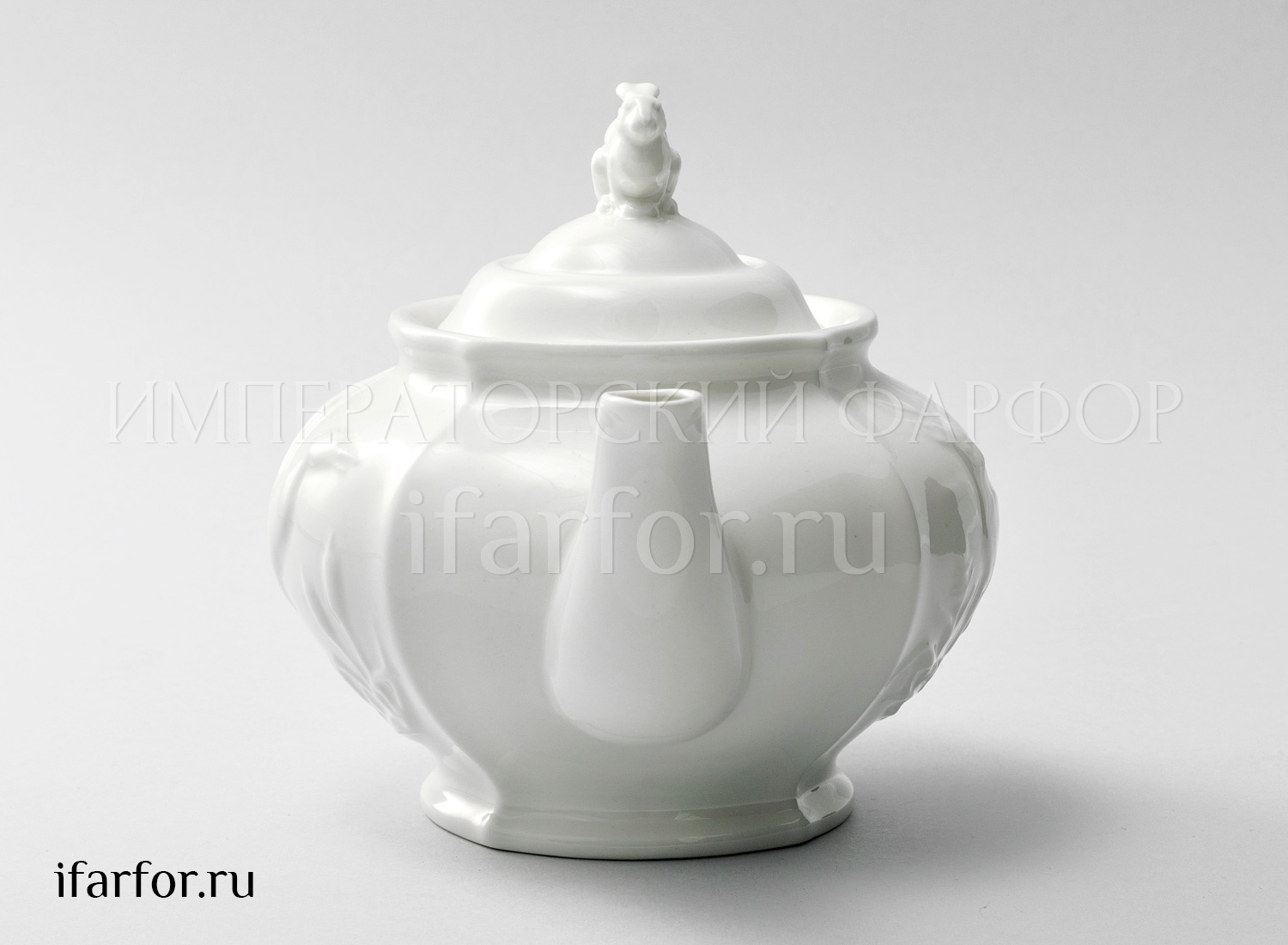 Чайник заварочный «Рельеф Охотничий Ivory» Фарфор. 840 мл.