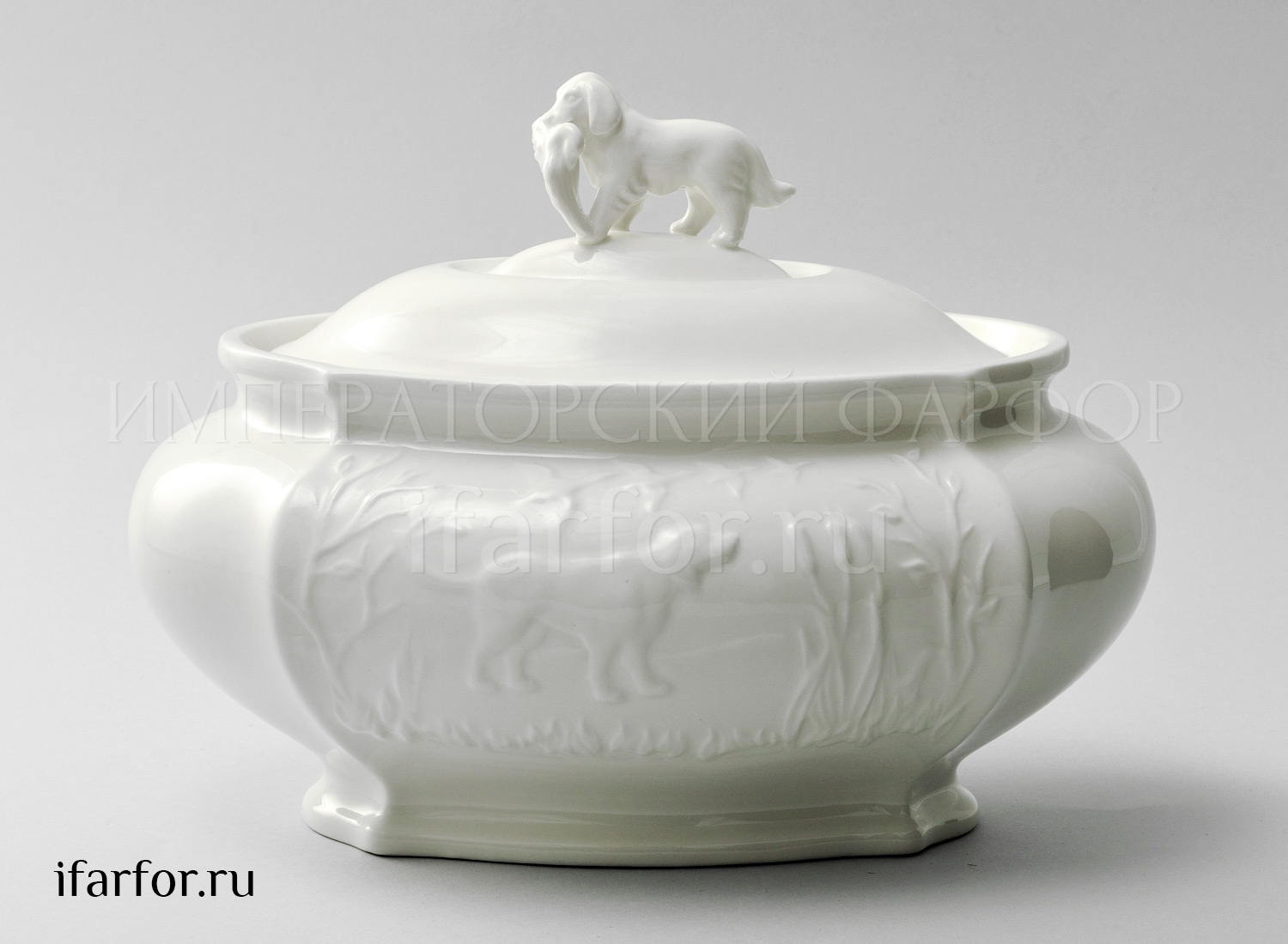Пряничница «Рельеф Охотничий Ivory» Фарфор