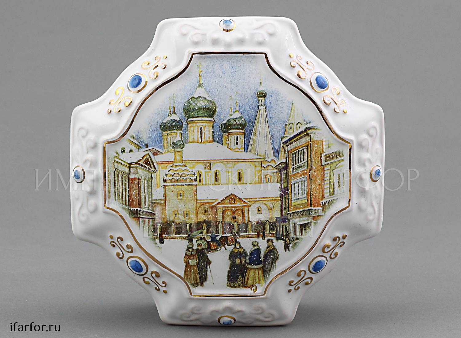 Шкатулка «Ярославль» Форма: Рельефная. Майолика. 160 x 65 мм.