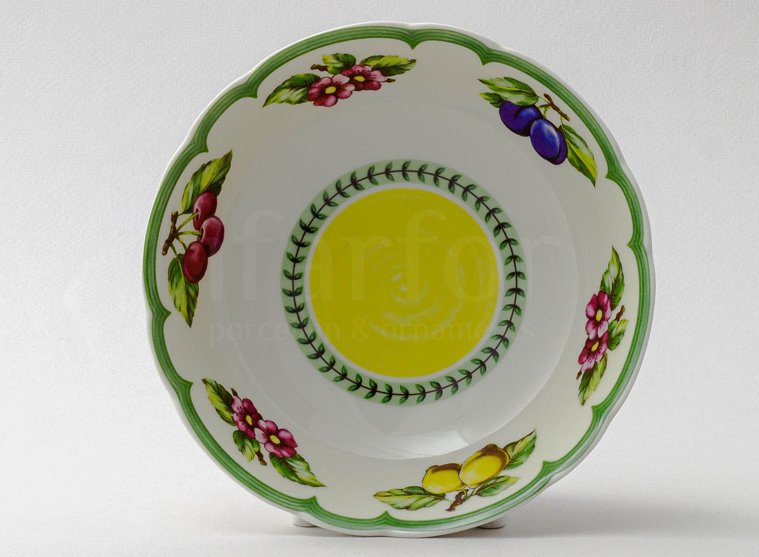 Салатник круглый «Летний сад Ivory» Форма: Роза. Фарфор. 160 мм.