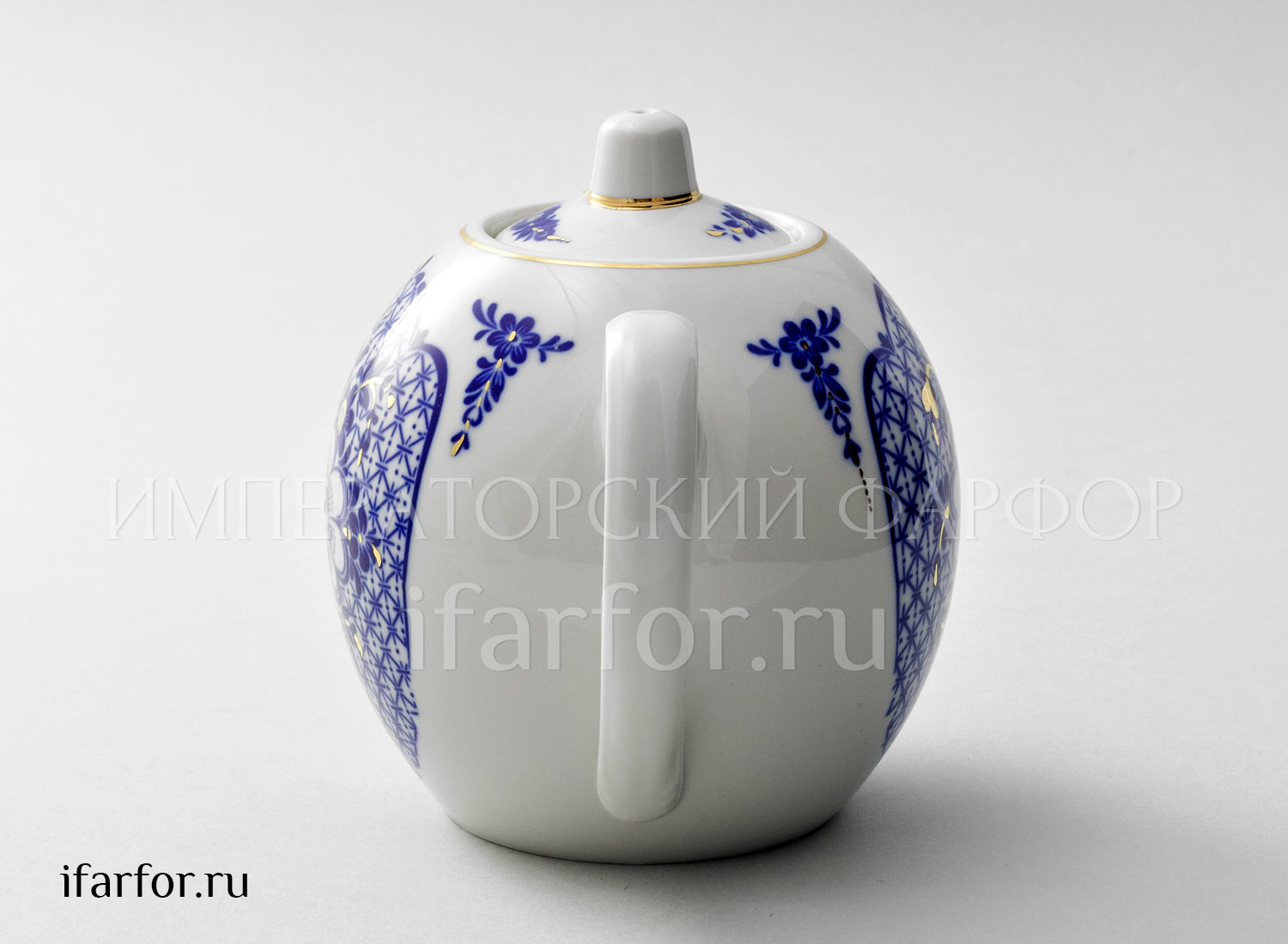 Чайник заварочный «Кобальт с золотом» Форма: Собрание. Фарфор
