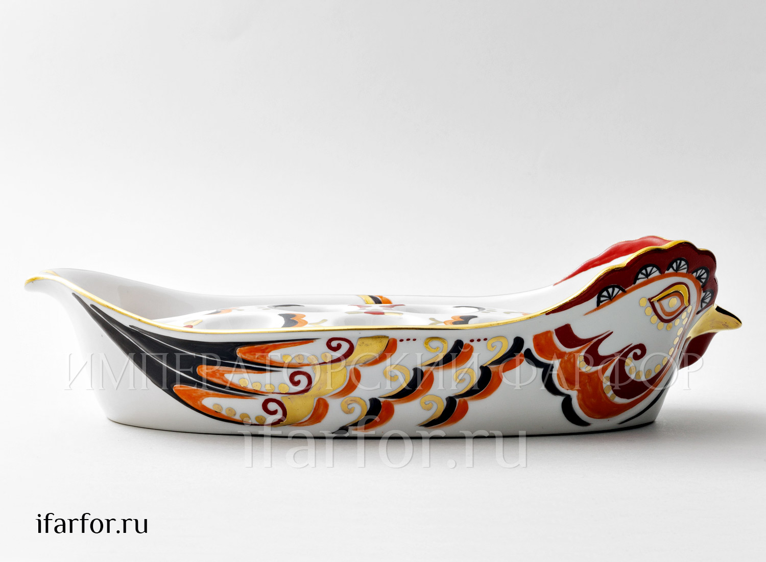 Лоток для яиц «Курочка Ряба» Форма: Лоток. Фарфор. 350 x 185 x 85 мм.