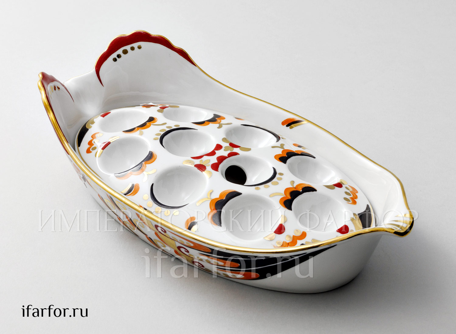 Лоток для яиц «Курочка Ряба» Форма: Лоток. Фарфор. 350 x 185 x 85 мм.