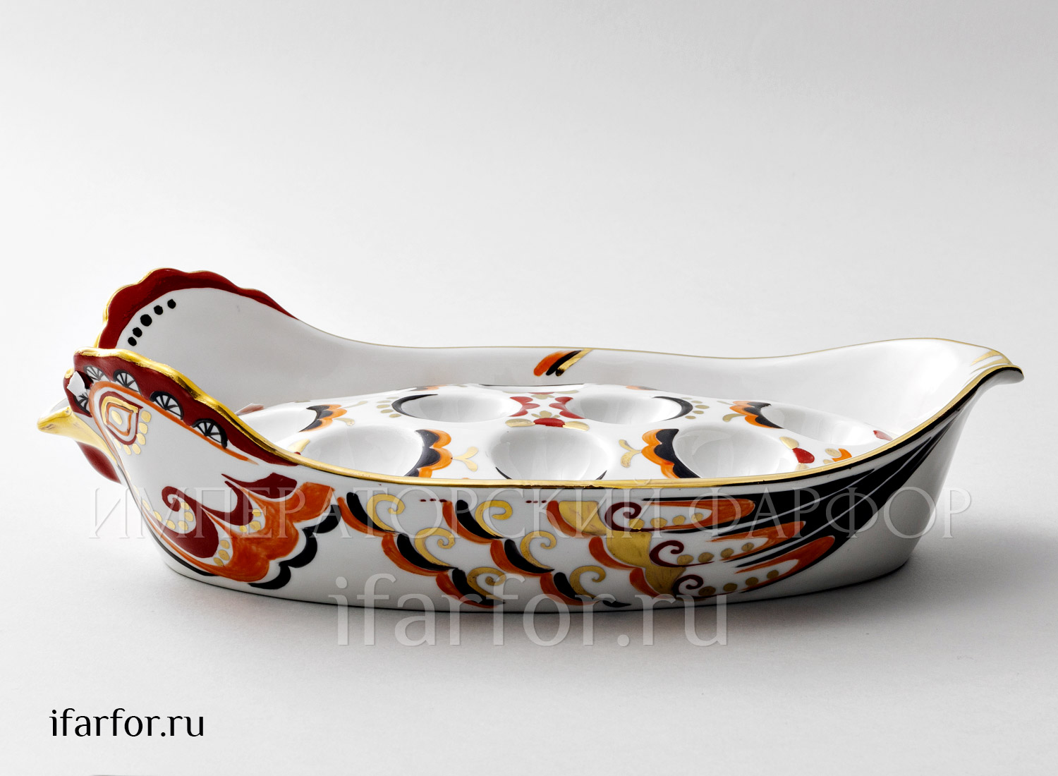 Лоток для яиц «Курочка Ряба» Форма: Лоток. Фарфор. 350 x 185 x 85 мм.