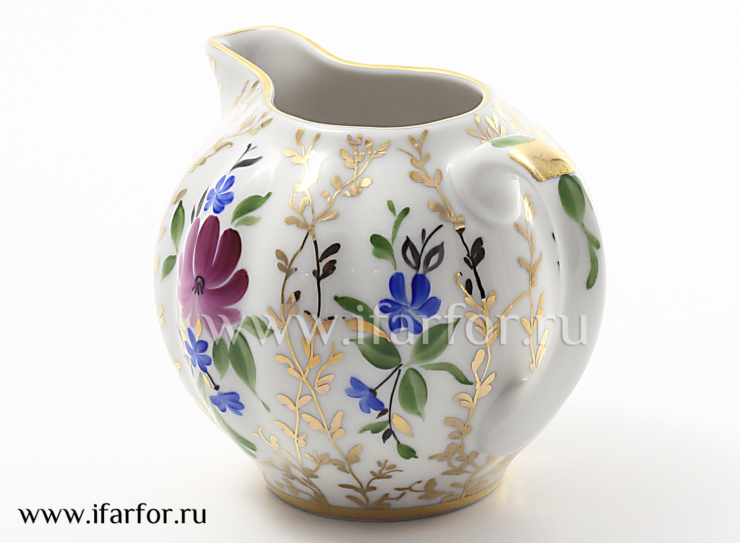 Сливочник «Золотые травки» Форма: Тюльпан. Твердый фарфор. 555 мл.
