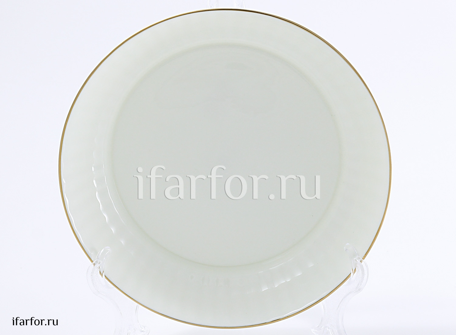 Сухарница «Золотая лента» Форма: Волна. Тонкостенный костяной фарфор. 170 x 40 мм.