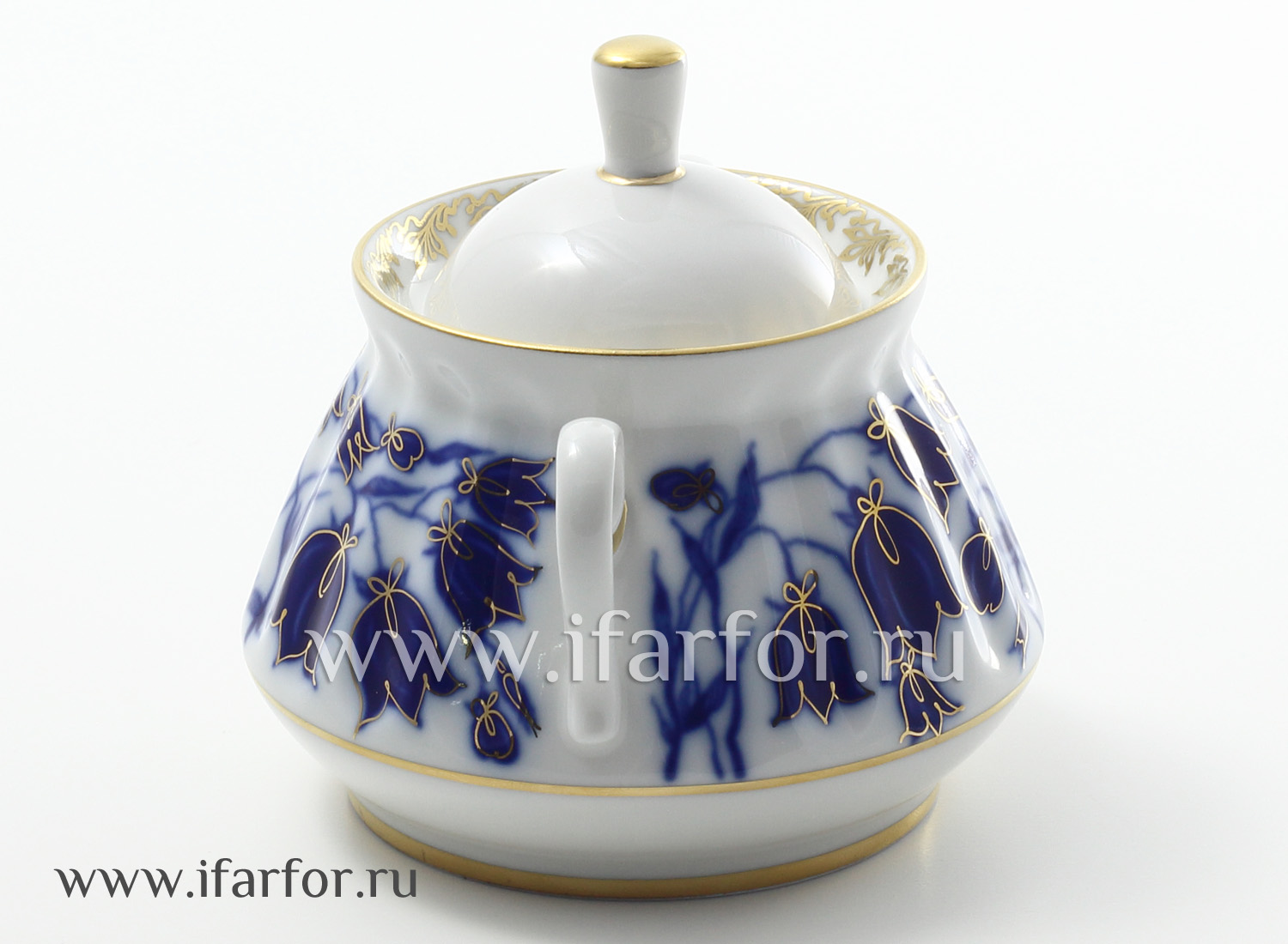 Сахарница «Колокольчики» Форма: Лучистая. Твердый фарфор. 300 мл.
