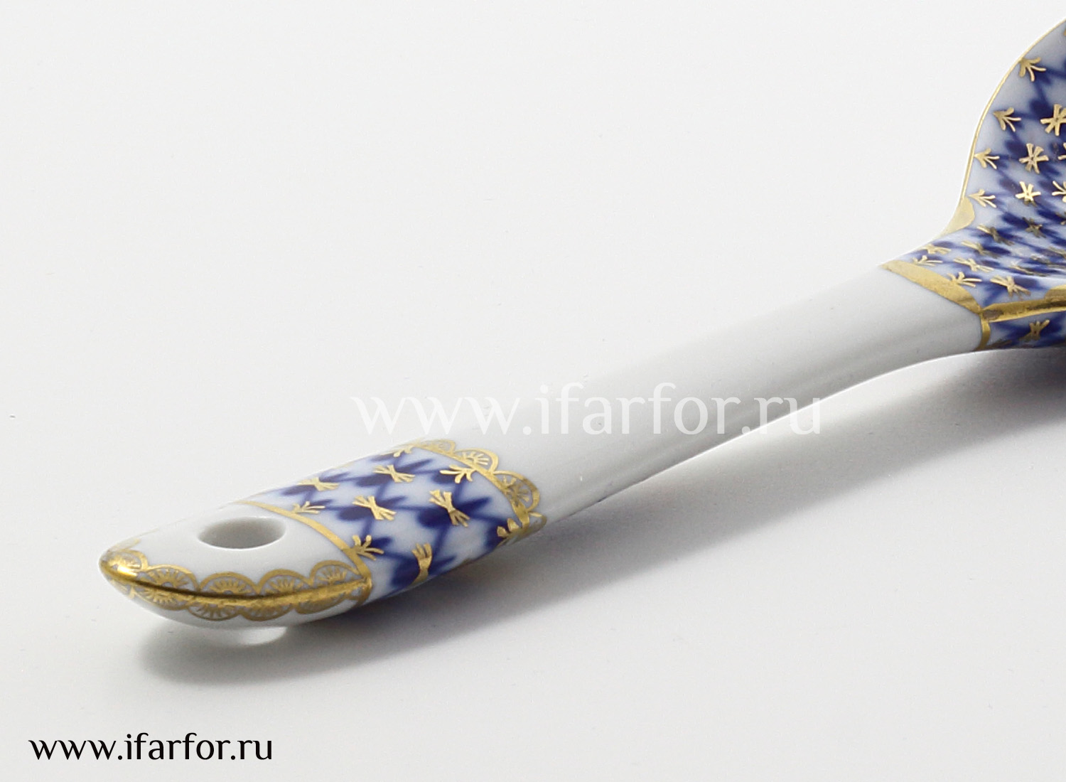 Ложка «Кобальтовая сетка» Форма: Сувенирная. Твердый фарфор. 65 x 190 мм.