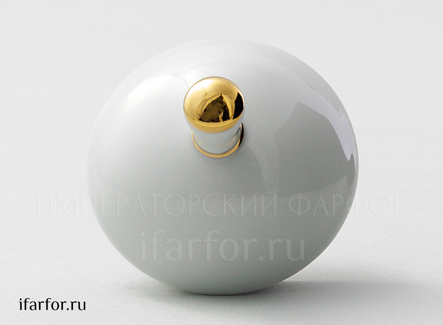 Крышка к сахарнице «Незабудка» Форма: Лучистая. Твердый фарфор. 55 x 45 x 45 мм.