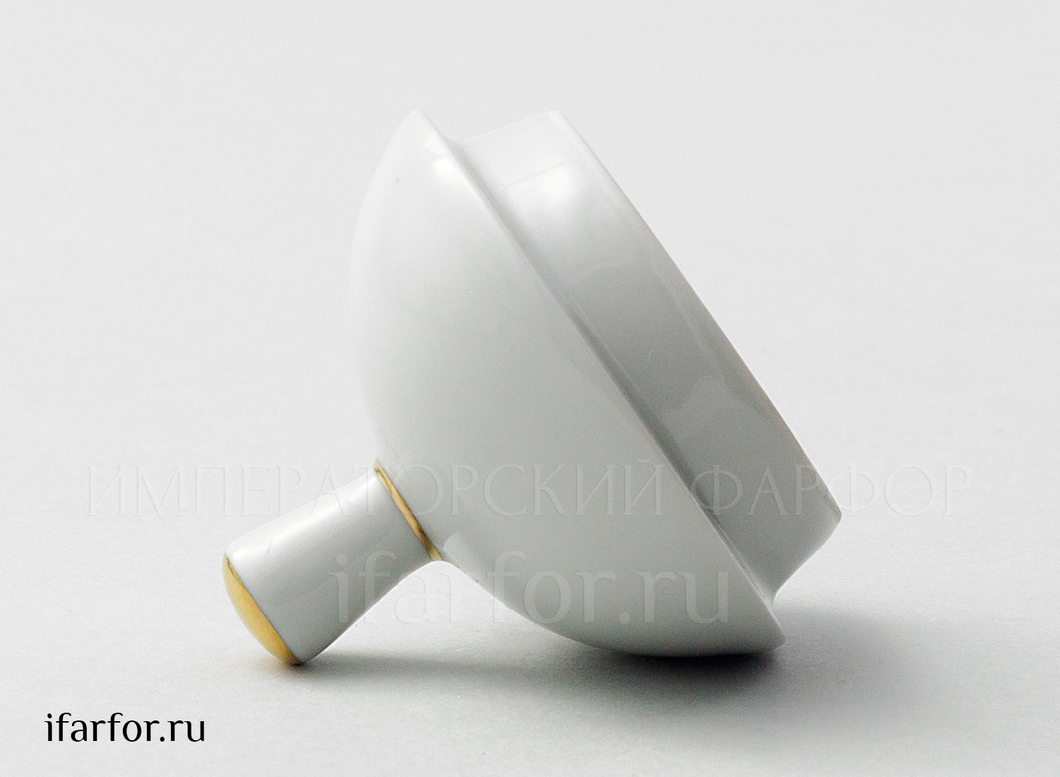 Крышка к сахарнице «Незабудка» Форма: Лучистая. Твердый фарфор. 55 x 45 x 45 мм.