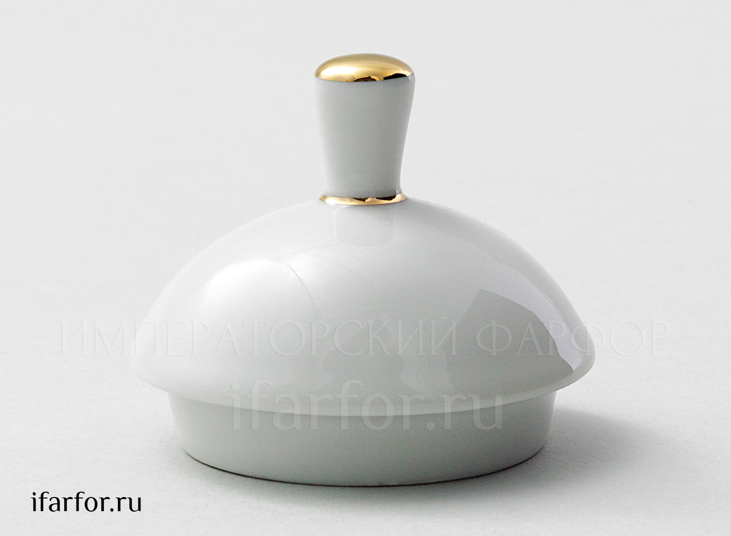 Крышка к сахарнице «Незабудка» Форма: Лучистая. Твердый фарфор. 55 x 45 x 45 мм.