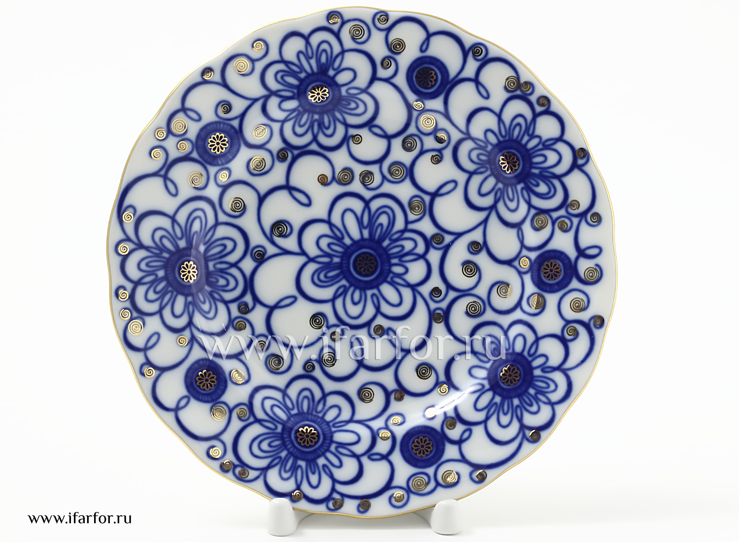 Тарелка десертная «Вьюнок» Твердый фарфор. 180 мм.