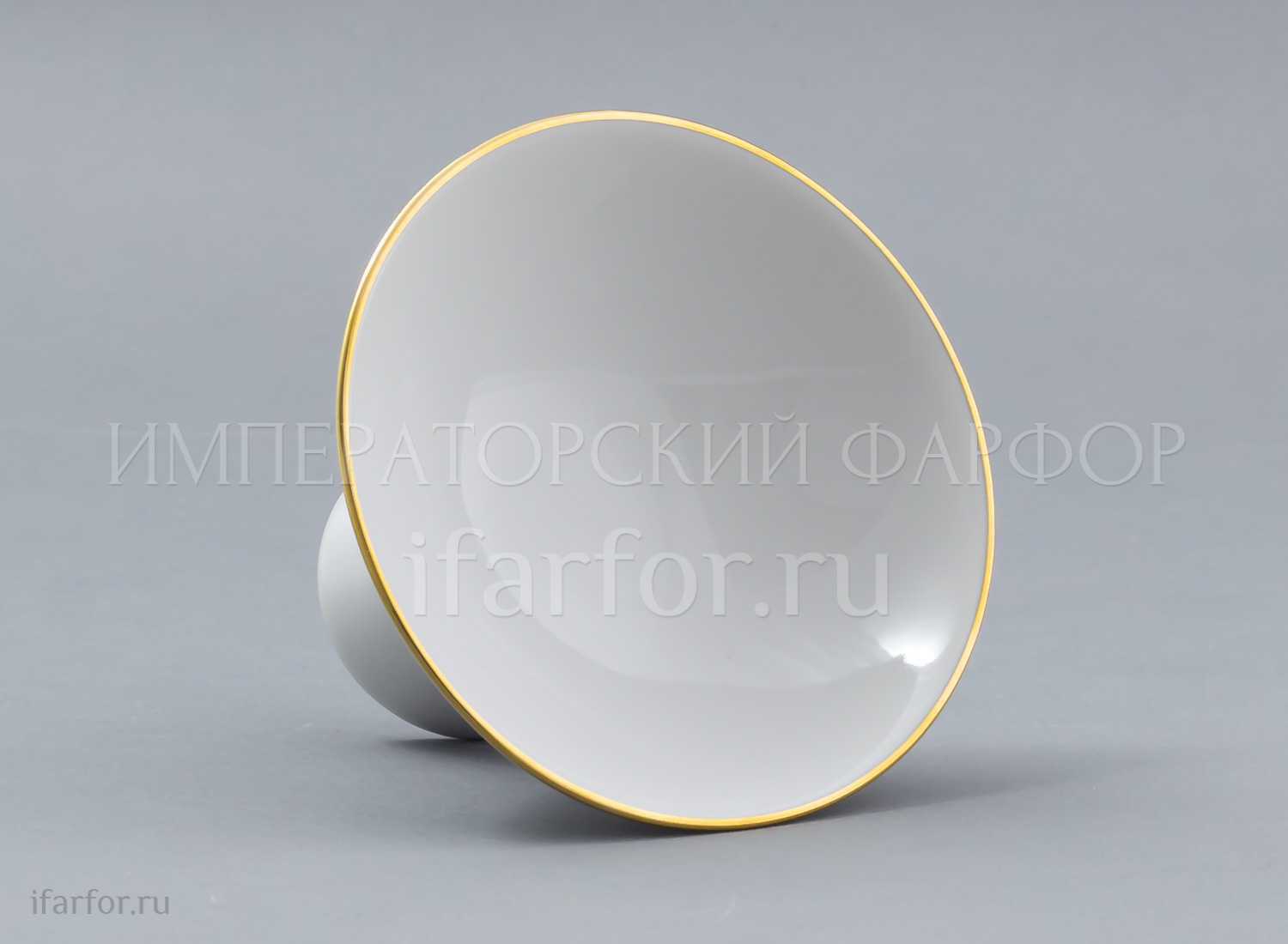 Ваза для мороженого «Золотая лента» Форма: Молодежная. Твердый фарфор. 120 x 82 мм.