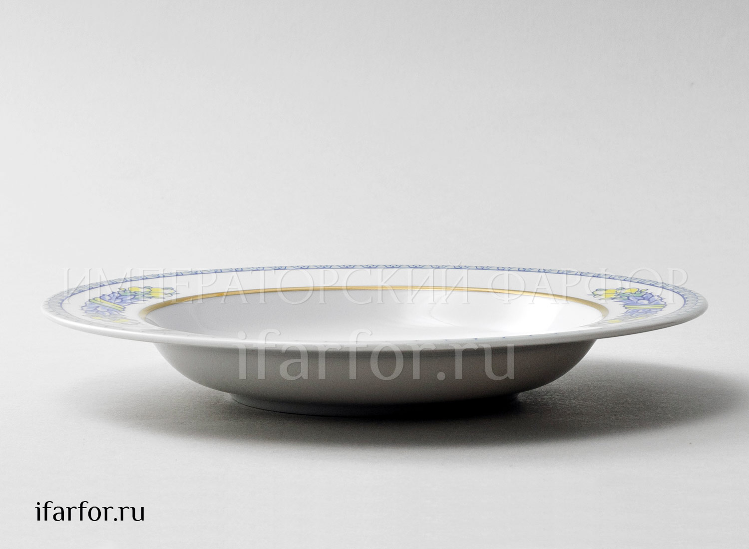 Тарелка глубокая «Юлия Высоцкая. Azzurro» Твердый фарфор. 225 мм.
