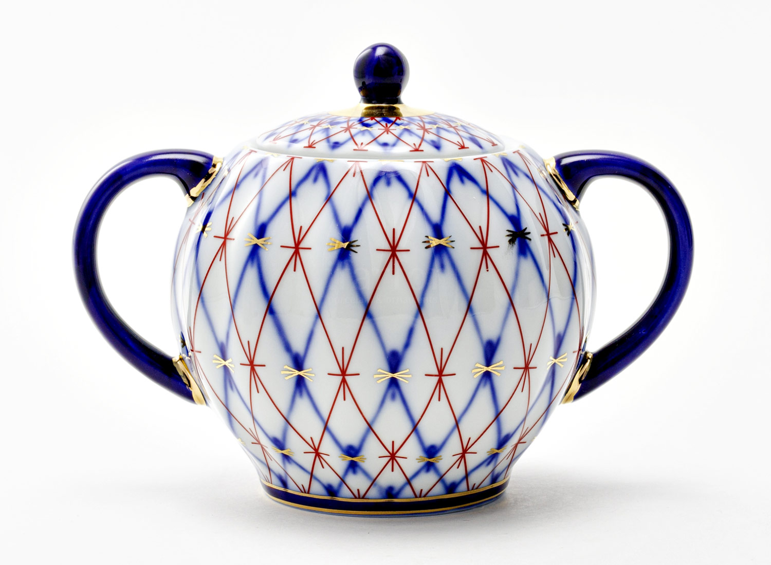 Сахарница «Сетка 1950» Форма: Тюльпан. Твердый фарфор. 450 мл.