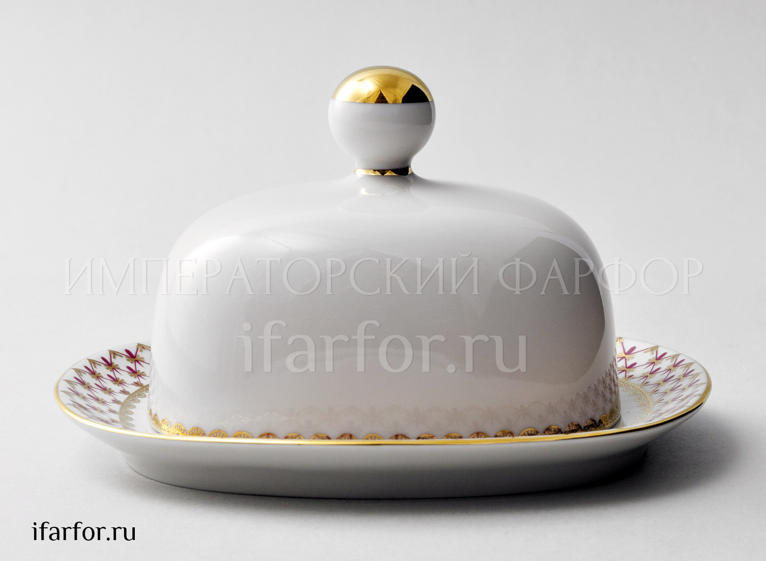 Масленка «Сетка-Блюз» Форма: Прямоугольная. Твердый фарфор. 172 x 155 x 100 мм.