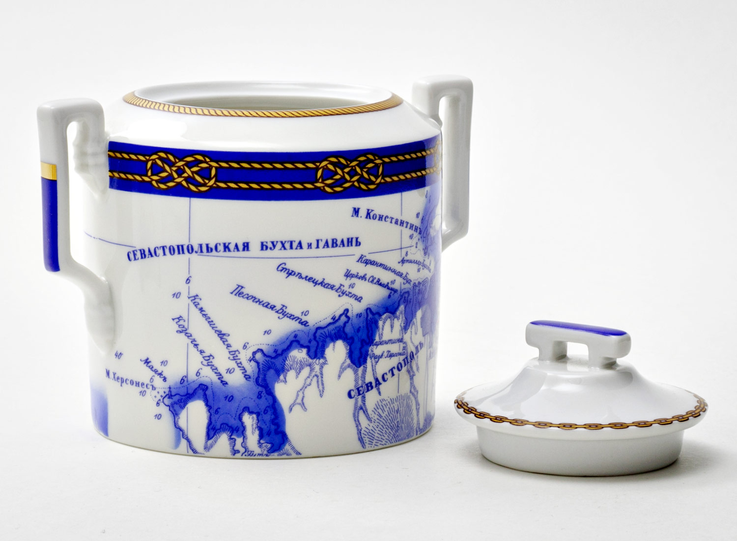 Сахарница «Кают-компания» Форма: Гербовая. Твердый фарфор. 400 мл.