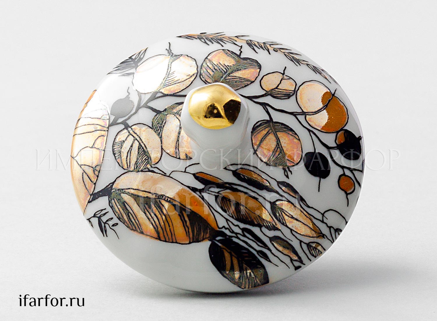 Крышка к сахарнице «Мой сад» Форма: Тюльпан. Твердый фарфор. 65 x 37 x 45 мм.